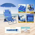 thumbnail image 3 of Kids Folding Beach & Camping Chair with Tilt Umbrella, 5 Reclining Positions, Lightweight & Portable for Toddlers (1 Pack), 3 of 7