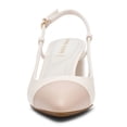 thumbnail image 2 of Anne Klein Brooklyn Pointed Toe Block Heel Slingback Heels for Women with Buckle Closure Cushioned Insole Closed Toe Dress Pumps, 2 of 7