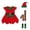 N-Red-44, variant on CUZIBR Kids Christmas Elf Costume Girl 4 PC Outfits Dresses And Socks Hat Shoes Set Long Sleeve Crew Neck Soft Photo Shoot Wear,Green,7-8 Years