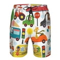 thumbnail image 4 of Kll Transports With Animals Men'S Casual Summer Beach Shorts Hawaiian Shorts With Pockets-3x-Large, 4 of 9