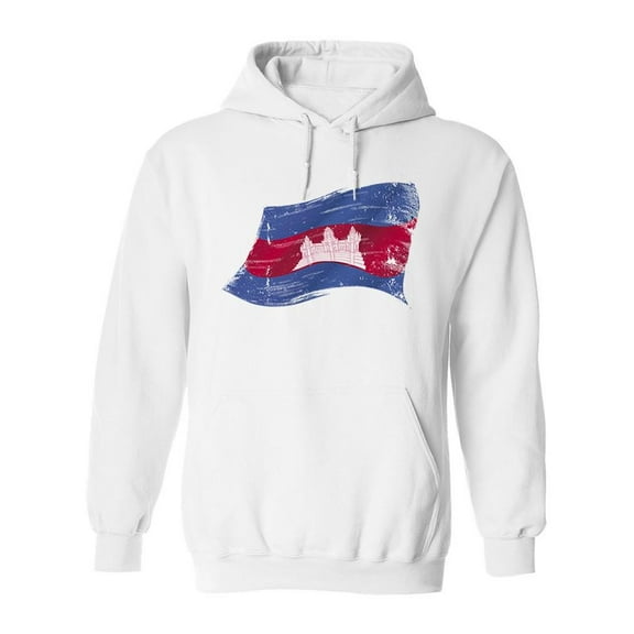 Flag Of Cambodia Hoodie Men -Image by Shutterstock, Male x-Large