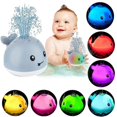 thumbnail image 1 of Juguetes de baño para bebé, ballena, pulverizador automático, juguete de baño de agua con luz Led, rociador de inducción, bañera, ducha, juguete, 1 of 5