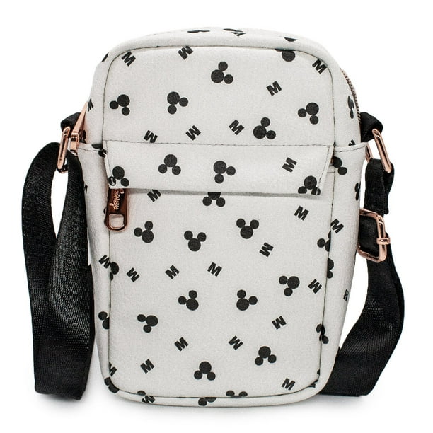 Disney Bag, Cross Body, Mickey Mouse Head and M Icons Scattered, White ...
