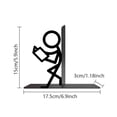 thumbnail image 5 of Eqslft 2PC Unique Bookends for Shelves, Fun & Decorative Book Ends,Metal Human Shaped Bookends,Suitable For Bookshelves Cabinets And Desks, 5 of 8