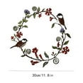 thumbnail image 3 of Bdday Floral Garland Metal Garden Wreath Bird Window Hanging Wreath Iron Window Hangings Wall Decor for Bedroom, 3 of 6
