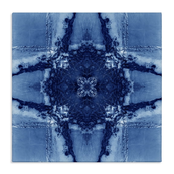 Stupell Industries Modern Blue Geometric Shapes Canvas Art, 17 x 17, by El Perkin