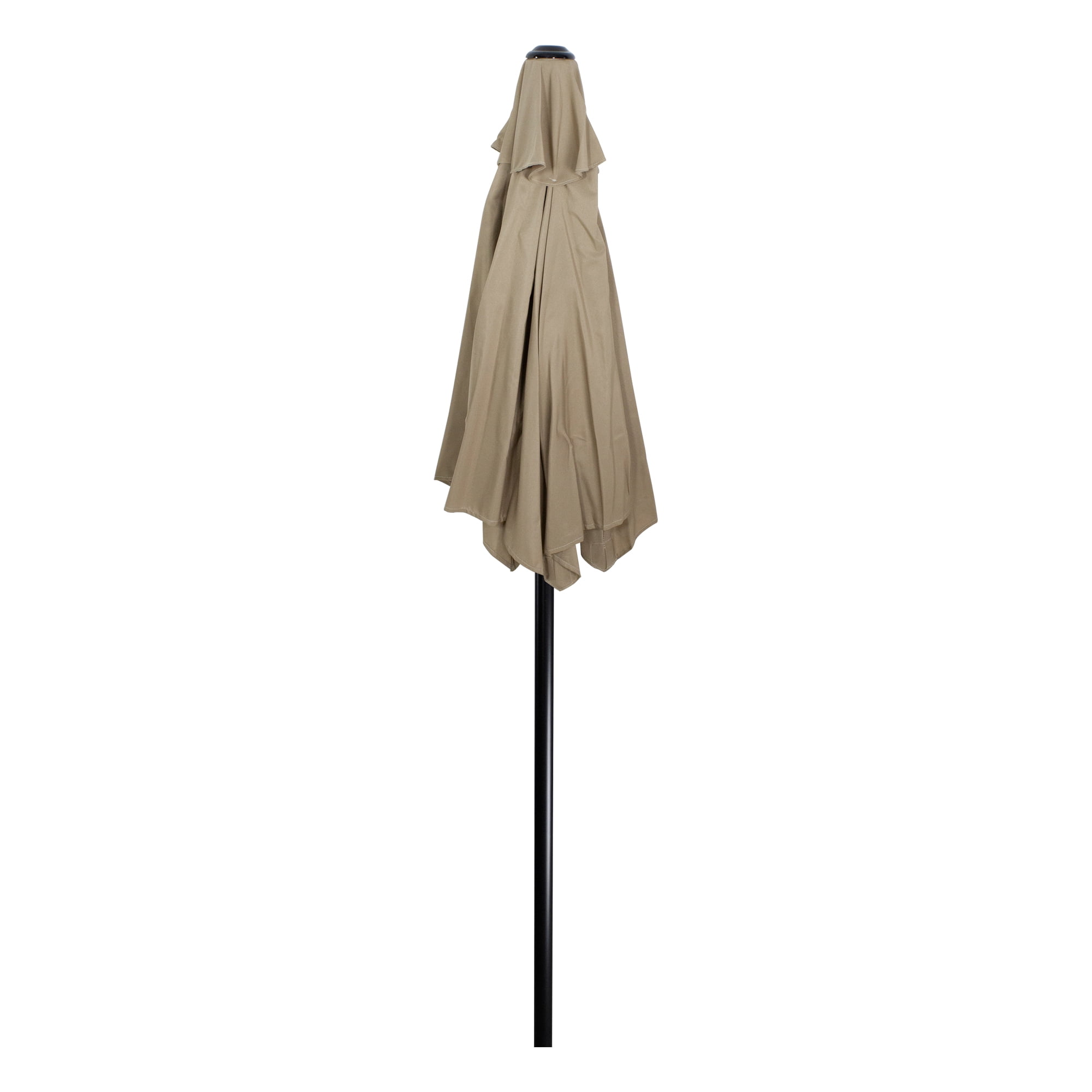 6.5ft Outdoor Patio Market Umbrella with Hand Crank, Taupe
