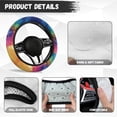 thumbnail image 5 of Uorisanigo Tie Dye Car Steering Wheel Protector for Women Fashion Steering Wheel Cover with Elastic Edge Breathable Car Steering Wheel Cover for Most Vehicle Soft Car Accessories Gift for Holiday, 5 of 8