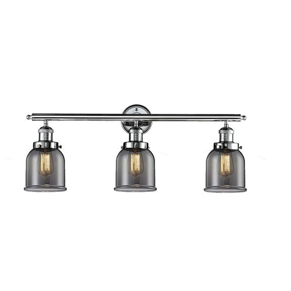 Innovations 205-PC-G53-LED Small Bell 3 Light Bath Vanity Light part of the Franklin Restoration Collection, Polished Chrome