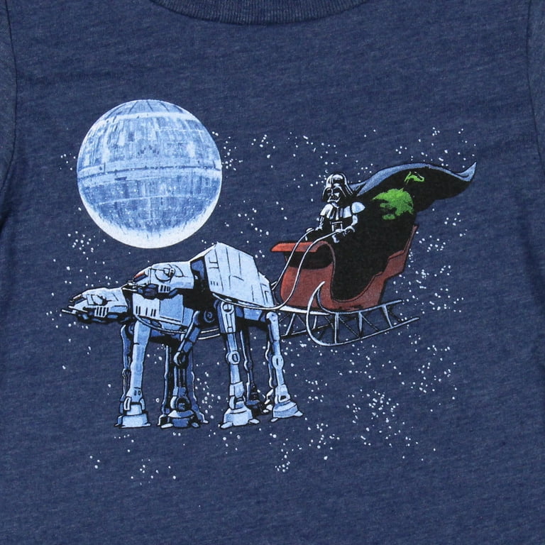Star Wars Infant Toddler Boys Blue Darth Vader Christmas Sled T