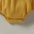 thumbnail image 4 of NOLDARES Baby Boy Girl Bubble Romper Organic Cotton Infant Summer Oversized Toddler T-Shirt Bodysuit Short Sleeve(Yellow,9-12 Months), 4 of 7