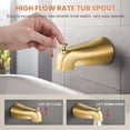 thumbnail image 6 of Wowow Shower Faucet with Valve, Bathroom Tub Shower Faucet Kit, Single Handle Rain Shower Head with Tub Spout, Gold, 6 of 8