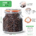 thumbnail image 3 of Frasco de vidrio Qianfenie, paquete de 2 unidades, 2.35 L (79 oz) con tapa de boca ancha, 3 of 6