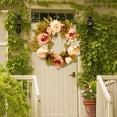 thumbnail image 2 of EUDIDV Decorative Faux Flowers Spring Leaf Wreath Plastic Artificial Plant Home Decoration Wreath Front Door Artificial Flowers, 2 of 7