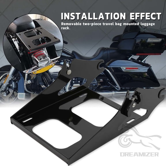 Detachable Tour Pack Mounting Rack Trunk Mount Compatible with Harley Touring Road King Electra Road Street Glide 2009-2013