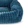 thumbnail image 4 of Vibrant Life Small Flannel Waffle Texture Bolster Cat or Dog Bed, Blue, 17" x 21", 4 of 7