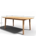 thumbnail image 2 of Pemberly Row Traditional Rectangular Teak Outdoor Dining Table in Natural, 2 of 4
