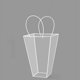 thumbnail image 1 of Xiao Hua 10 bolsas transparentes con asas para ramos de flores, cajas de regalo florales transparentes, bolsas de mano para el Día de la Madre, bodas y cumpleaños (blancas), 1 of 4