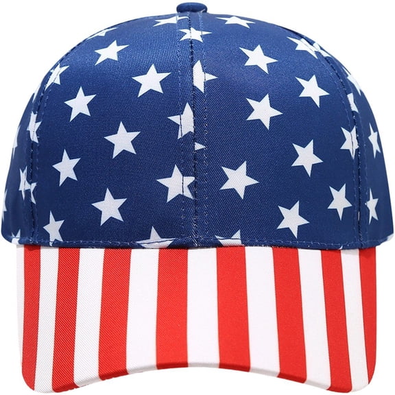 Jiibva Unisex Baseball Cap American Flag Independence Day Vintage Trucker Hat Snapback Summer Usa Flag Embroidered Sun Hat for Driving Hiking
