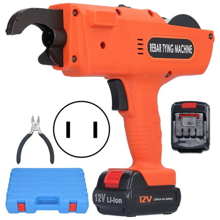 

Rebar Tying Machine ABS High Carbon Steel Fully Automatic Strapping Tool AC 100240VAU Plug Dual Battery