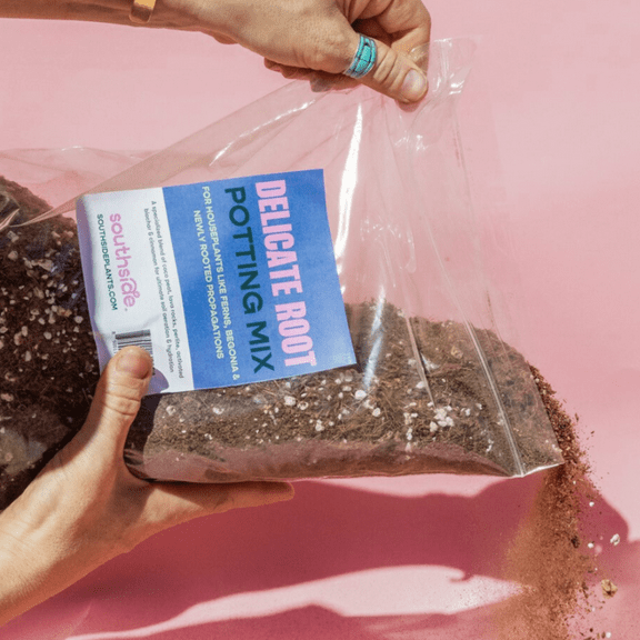 Delicate Root Potting Mix - Organic Mix of Coconut Chips, Coir, Horticultural Charcoal & Chunky Perlite