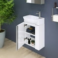 thumbnail image 4 of Ws Bath Collections Camilia C45 Camilia 18" Wall Mounted Single Basin Vanity Set - White, 4 of 5