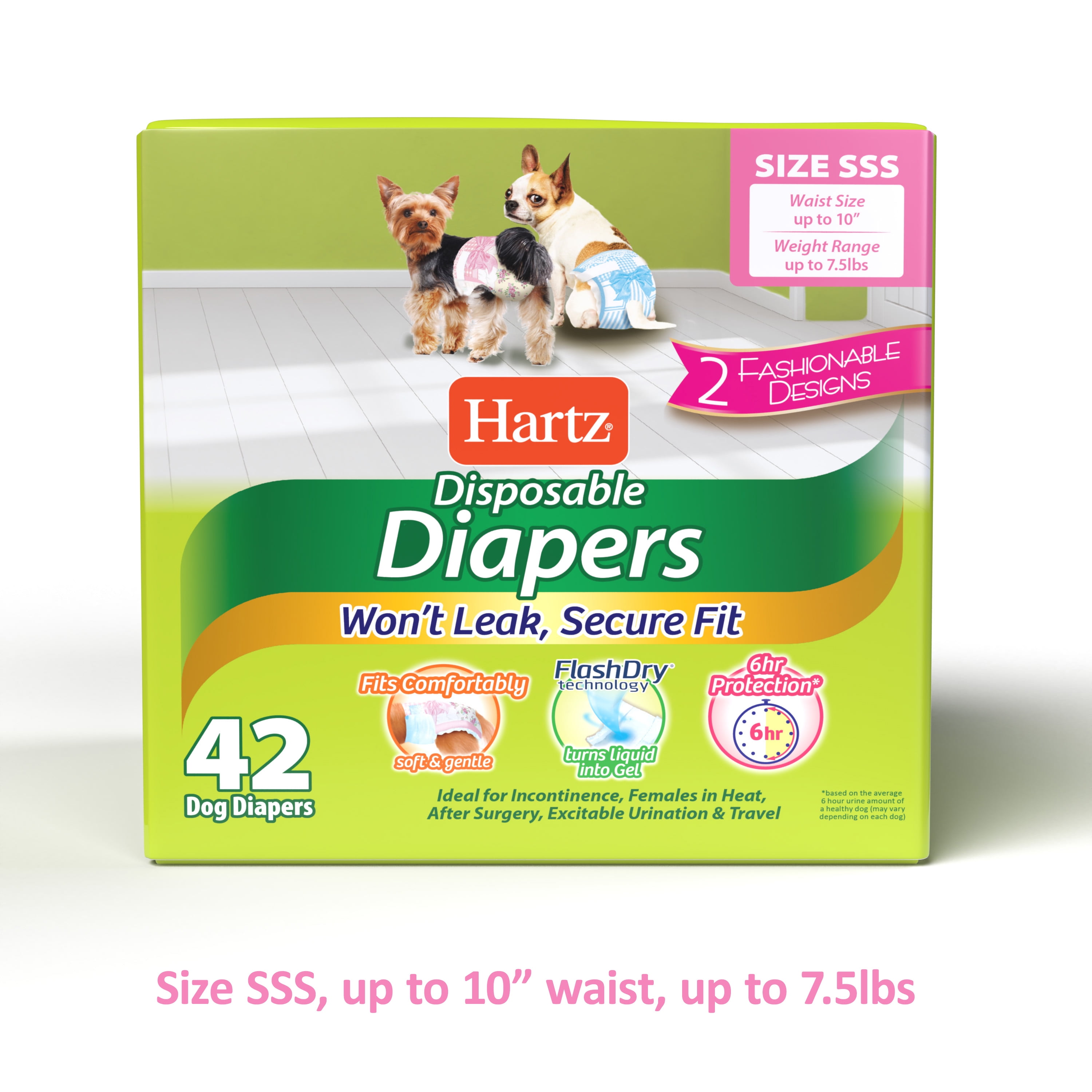 Hartz Disposable Dog Diapers for Female and Male Dogs or Puppies