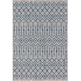 thumbnail image 2 of Unique Loom Trellis Collection Tribal Geometric Transitional Indoor and Outdoor Flatweave Area Rug, 4' x 6', Gray/Teal, 2 of 2