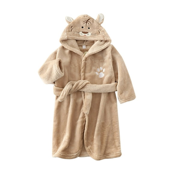 Funicet Robes for Girls,Toddler Girl Gifts,Boys Girls Robe Kids Flannel Hooded Bathrobe Sleepwear Toddler Robes with Belt,Gifts for Toddler Girls,Gifts for Toddler Boys