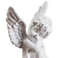 thumbnail image 4 of 2x Chérubins Anges Statue Résine Intérieur Extérieur Décor de Chérubins pour Bureau Jardin Salon Blanc, 4 of 9
