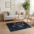 thumbnail image 3 of ODIKA Galaxy Continent Motif Circles Continents Round Map Planetary Playful Stain Resistant Low Profile for Dorm Room, Small Living Apartment, 3 of 7