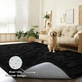 thumbnail image 5 of Homore Cute Fluffy Velvet Carpet Soft Washable Area Rugs for Bedroom/ Living Room Decoration,9'x12',Black, 5 of 9