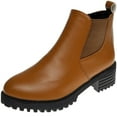 thumbnail image 1 of Chaussures Décontractées Confortables pour Femmes à Bout Rond avec Fermeture Éclair, Unies, Bottines à Talon Moyen Confortables, 1 of 9