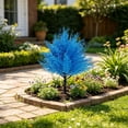 thumbnail image 4 of Linnome Arbre Artificiel d'Extérieur Couvre-Sol Feuilles Rouges 19,7 Pouces Arrangement Festif de Fleurs en Pot pour Jardin, 4 of 6