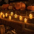 thumbnail image 5 of Fmbmuo Halloween Pumpkin LED String Lights Grim Pumpkin Design Battery-Operated Outdoor Festival Decor, 5 of 5