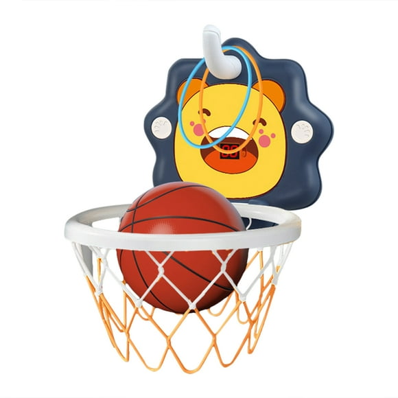 2024，Cartoon Basketball Hoop Set for Kids Wall Hanging Foldable Punch Free Can Lift Backboard Set for Children Shooting Sports Toy Gifts