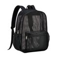 thumbnail image 1 of Bolso de hombro de malla Bolso de escuela fácil Bolso de viaje Mochilas de playa (Negro), 1 of 6
