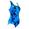 Adoretex Women's Pro One Piece Multi-Triangle Athletic Swimsuit(FS012) - Blue - X-Small