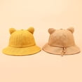 thumbnail image 3 of Mightlink Kawaii Cute Cat Ears Solid Color Women Fisherman Hat Folding Outdoor Bucket Cap, 3 of 7