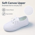 thumbnail image 2 of Girls White Shoes Canvas Comfortable Causal Sneakers for Boys Toddler Kids, 2 of 7