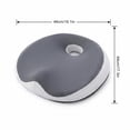 thumbnail image 3 of Hendoct Memory Foam Seat Cushion Grey 3 In 1 Hip Spine Relief For Office Chair Wheelchair Car, 3 of 7