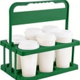 thumbnail image 6 of Red,Drink Carrier with Handle, Plastic Cup Carriers for Drinks, Drink Holder for Car, GrubHub, Doordash Accessories, Portable Foldable Reusable Mobile, Use for Food Delivery Bag, RED, 6 of 11