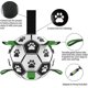 thumbnail image 4 of Balón de fútbol interactivo del juguete del perro con las etiquetas durables del perro del gancho agarrador para las razas medianas pequeñas, 4 of 5