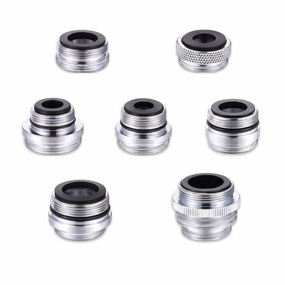 BlinkLLX 7 Pieces Faucet Adapter Kit Kitchen Aerator Adapter Female to Male for Water Hose Sink Garden Filter Standard Sprayers