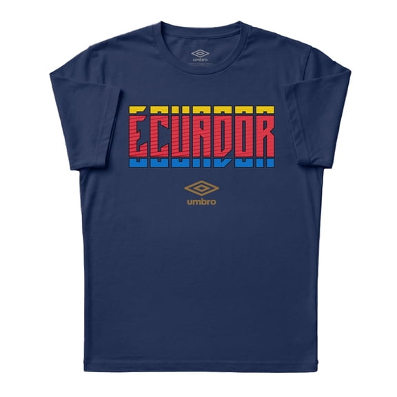 Umbro Men's Ecuador Stacked Soccer T Shirt (New Navy, S-XXXL)