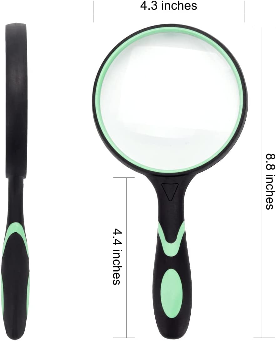  SJH Hand-held Rectangular High-Definition Magnifying Glass-4X  Magnification-Lightweight Hand-held Magnifier,Scratch-Resistant Glass  Lens,Suitable for Reading, Hobby,Observation of The Elderly : Health &  Household