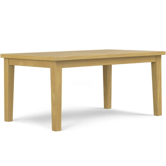 Modern Oak Wood Dining Table for 6, Handcrafted Rectangular Kitchen Table with Solid Wood Veneer Top and Sturdy Legs