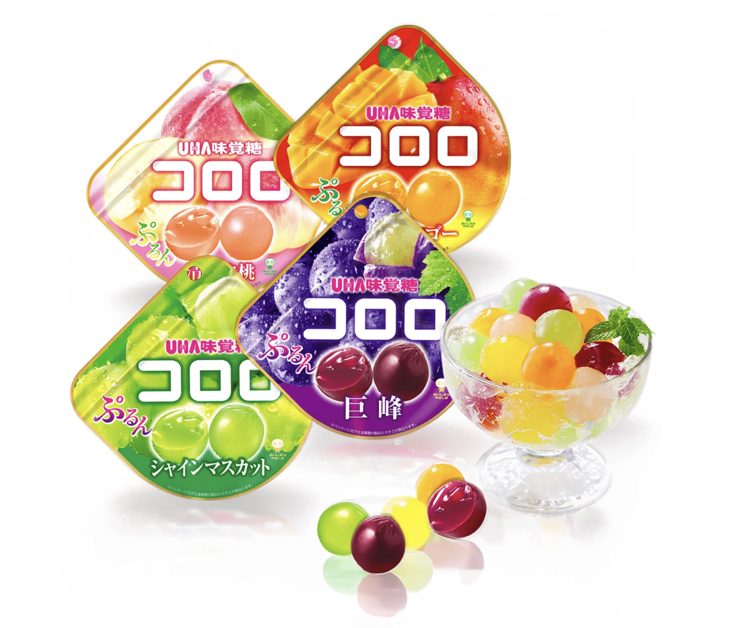 Japanese Gummy Candy Assortment Gift Box, 10 Pieces, Variety Pack with Fettuccine, Pure, Kororo, and Character Gummies