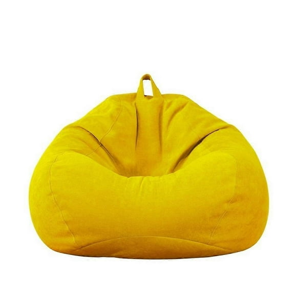 Large Small The color is as shown in the main picture 100*120cm Lazy Sofa Cover Chairs Without Filler Linen Cloth Lounger Seat Bean Bag Pouf Puff Couch Tatami Living Room