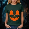 thumbnail image 6 of Akiihool Women Oversized Tshirt Fall T-Shirt for Women Halloween Pumpkin Shirts Thanksgiving Family Funny Graphic Tee Casual Cute Autumn Tops Dark Green,M, 6 of 8